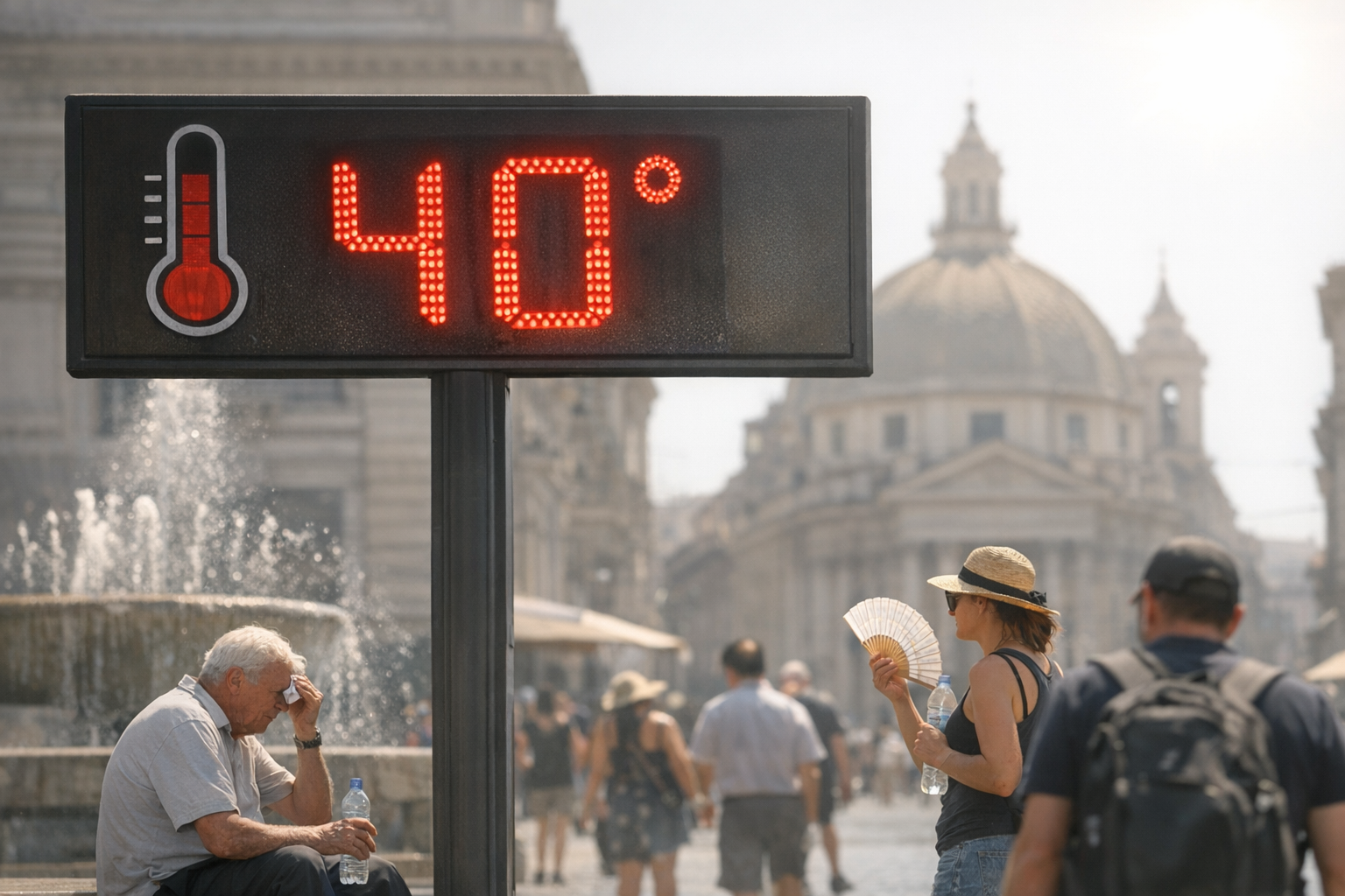 Caldo record: oggi 11 bollini rossi, domani 19 in tutta Italia