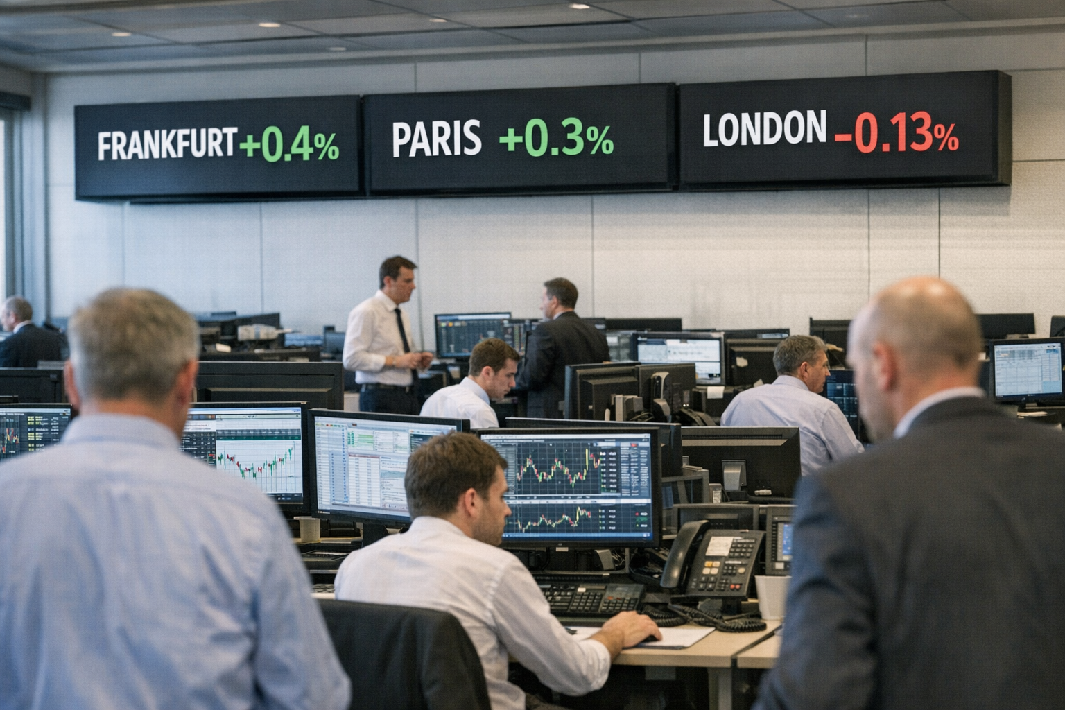Borse europee in progresso: Francoforte e Parigi guidano, Londra resta cauta Borse europee in progresso: Francoforte e Parigi guidano, Londra resta cauta
