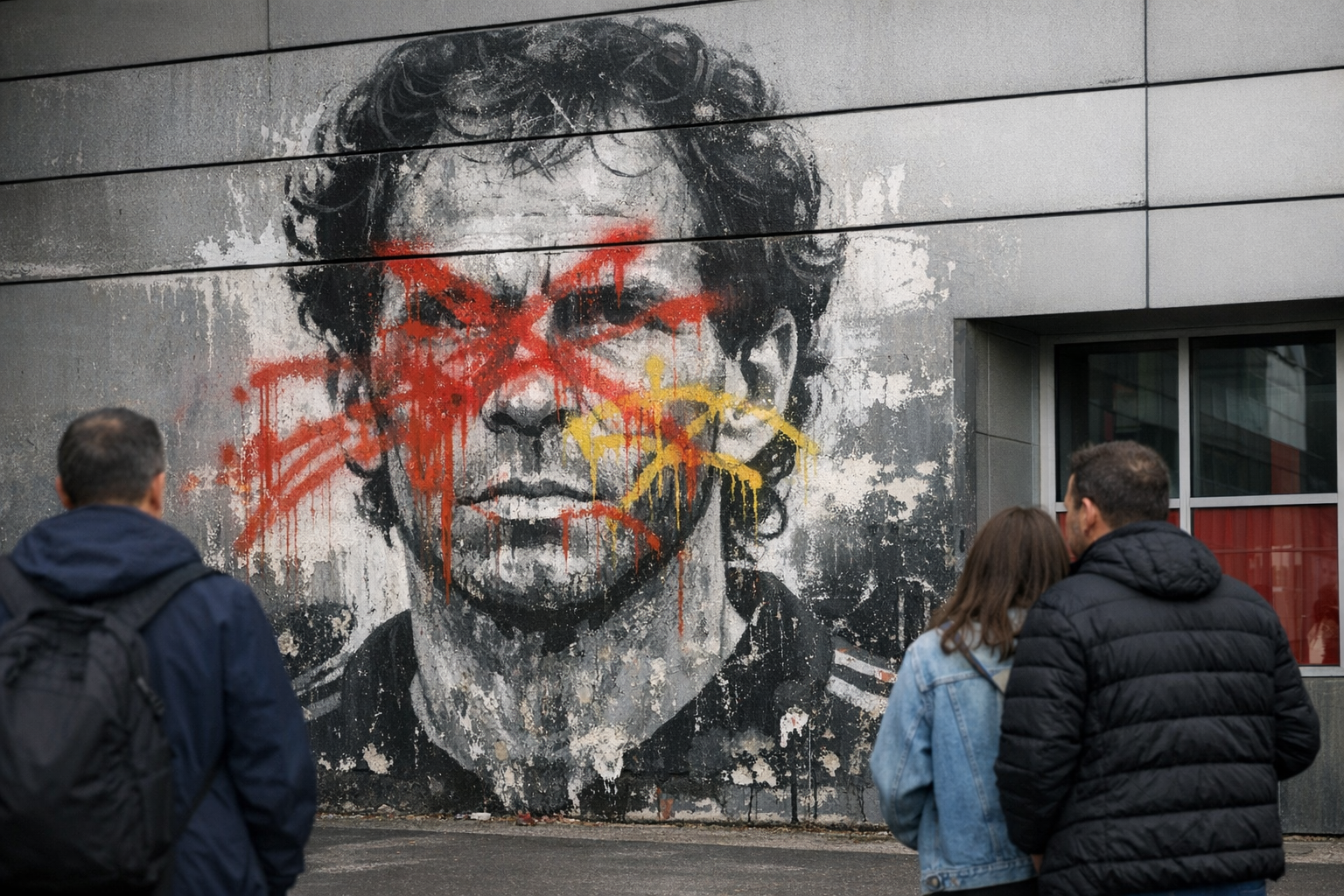 Vandalizzato il murales dedicato a Franco Baresi alla Casa Milan