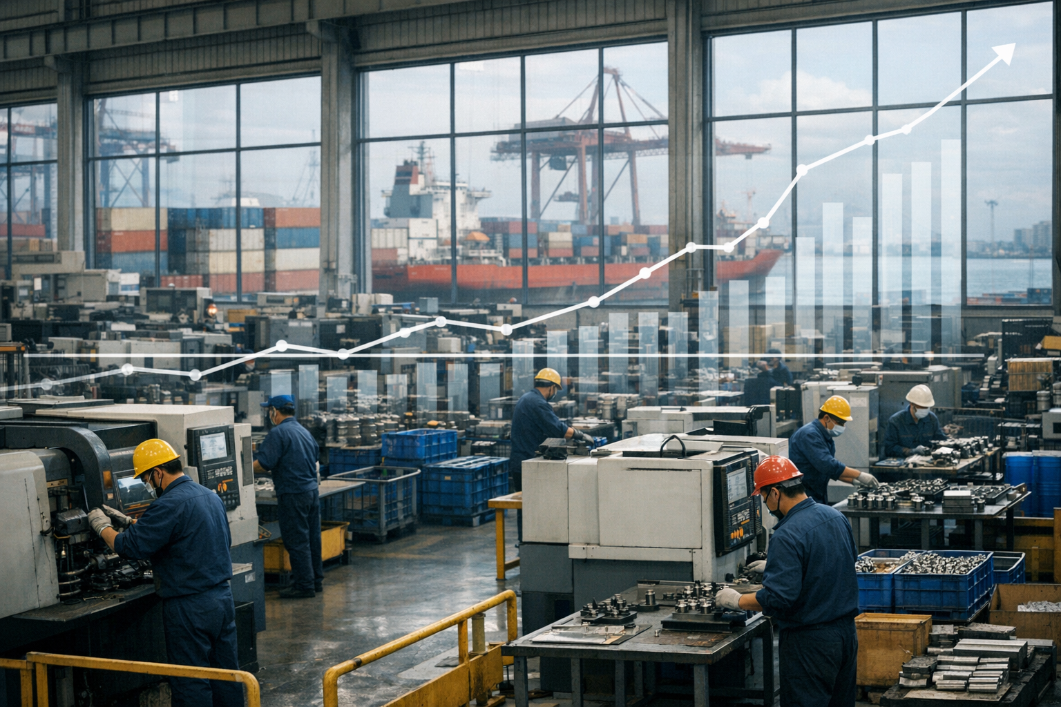 Manifattura cinese: il PMI torna in espansione, divario tra indici Manifattura cinese: il PMI torna in espansione, divario tra indici