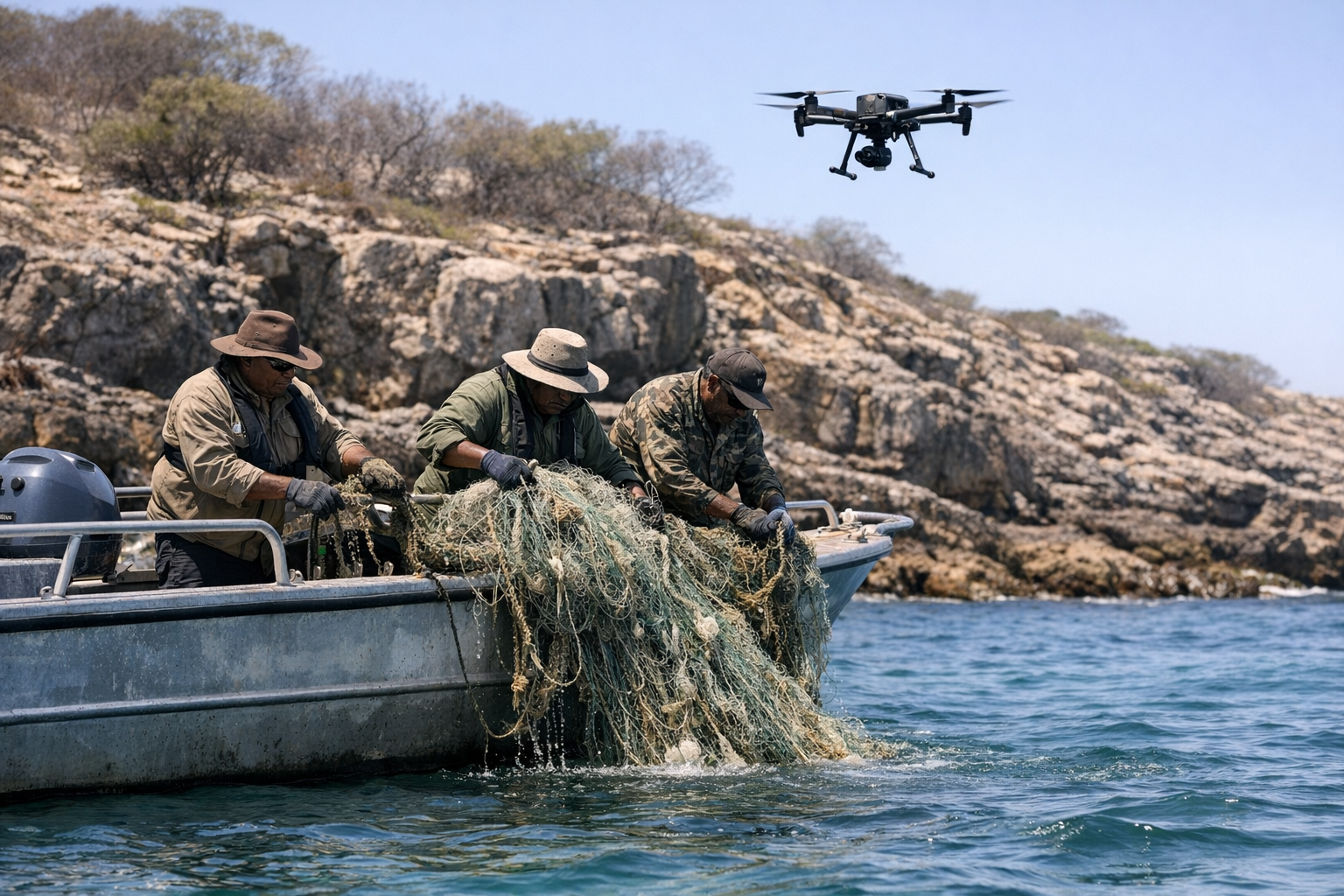 Ranger aborigeni contro le reti fantasma: la battaglia sulle coste australiane