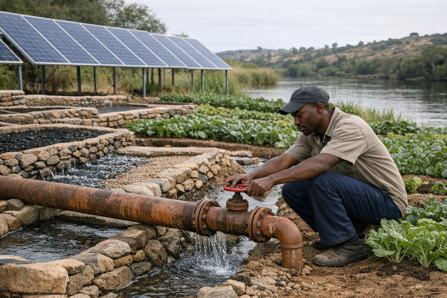 In Sudafrica un impianto naturale trasforma l’acqua del fiume in risorsa per gli orti In Sudafrica un impianto naturale trasforma l’acqua del fiume in risorsa per gli orti