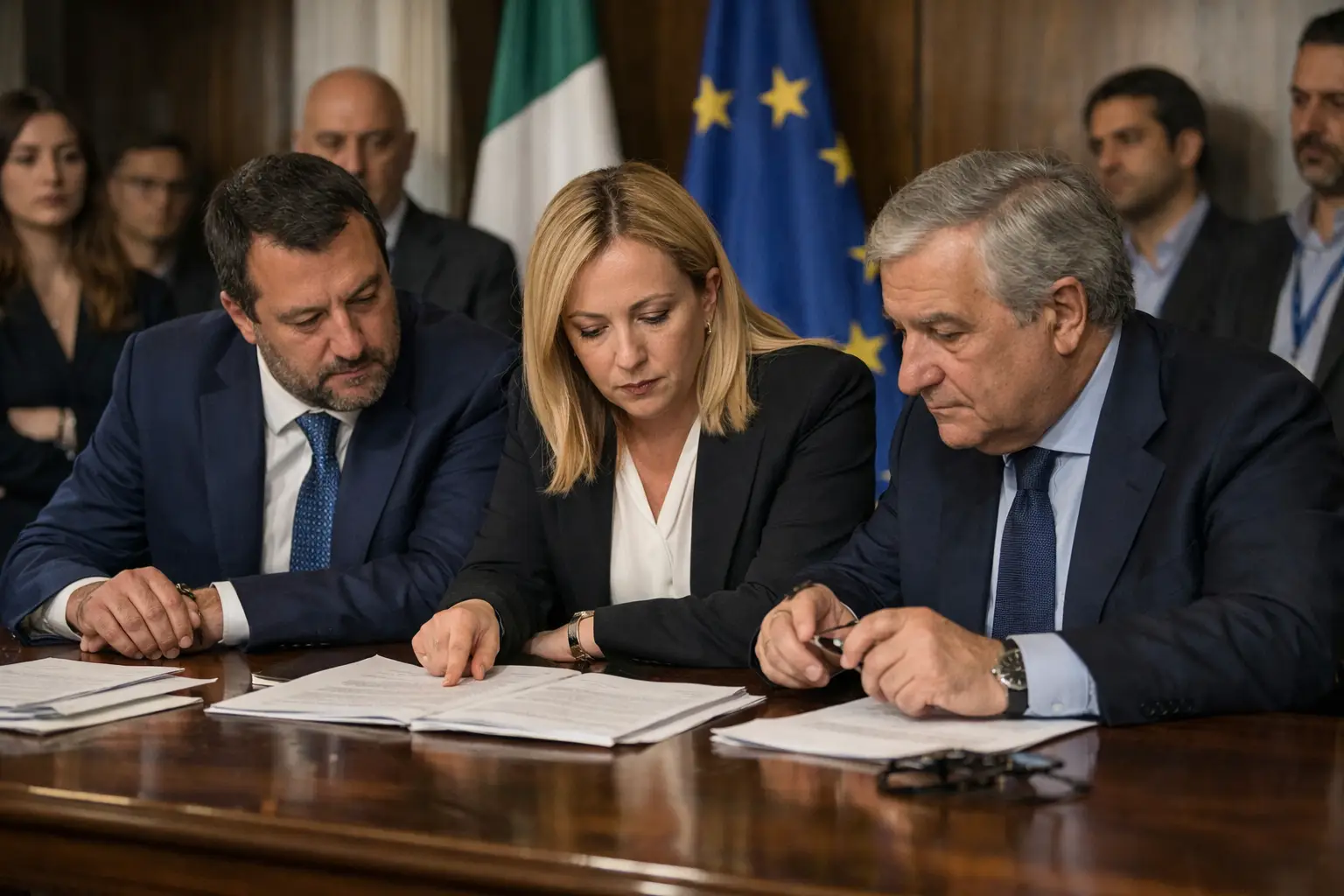 Maggioranza in tensione: la Lega spinge Meloni a lasciare il Patto