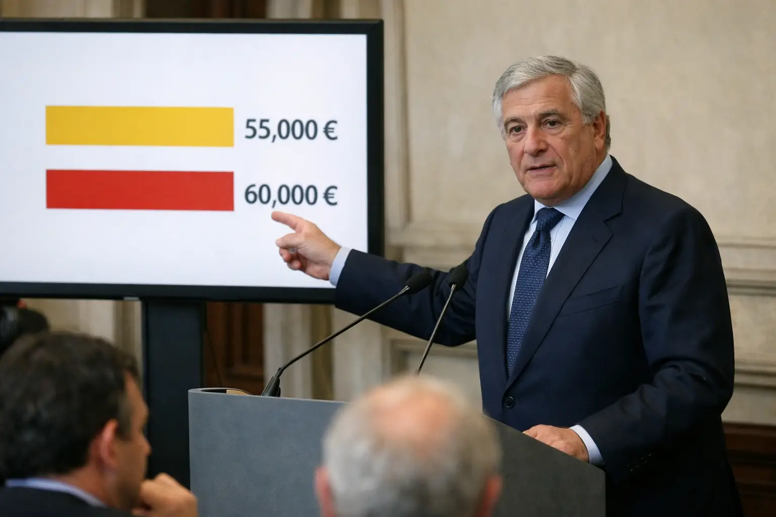 Tajani annuncia il taglio dell'Irpef in due fasi: 55mila nella manovra, 60mila l'obiettivo