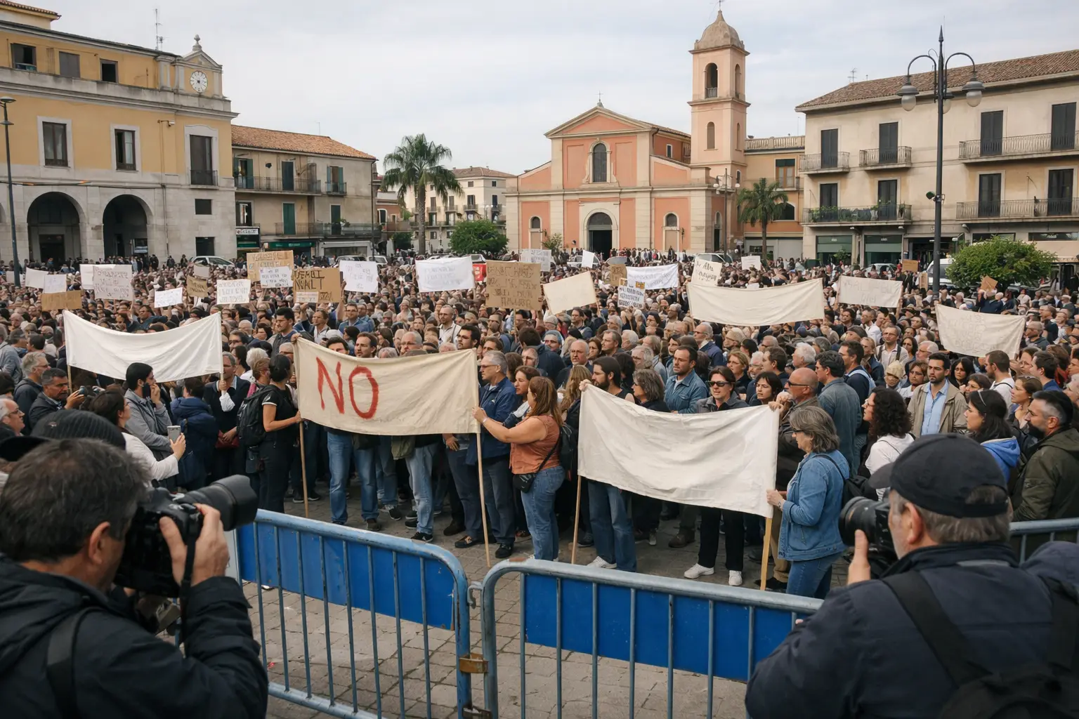 Castel Volturno, ventimila in piazza contro i nuovi Cpr