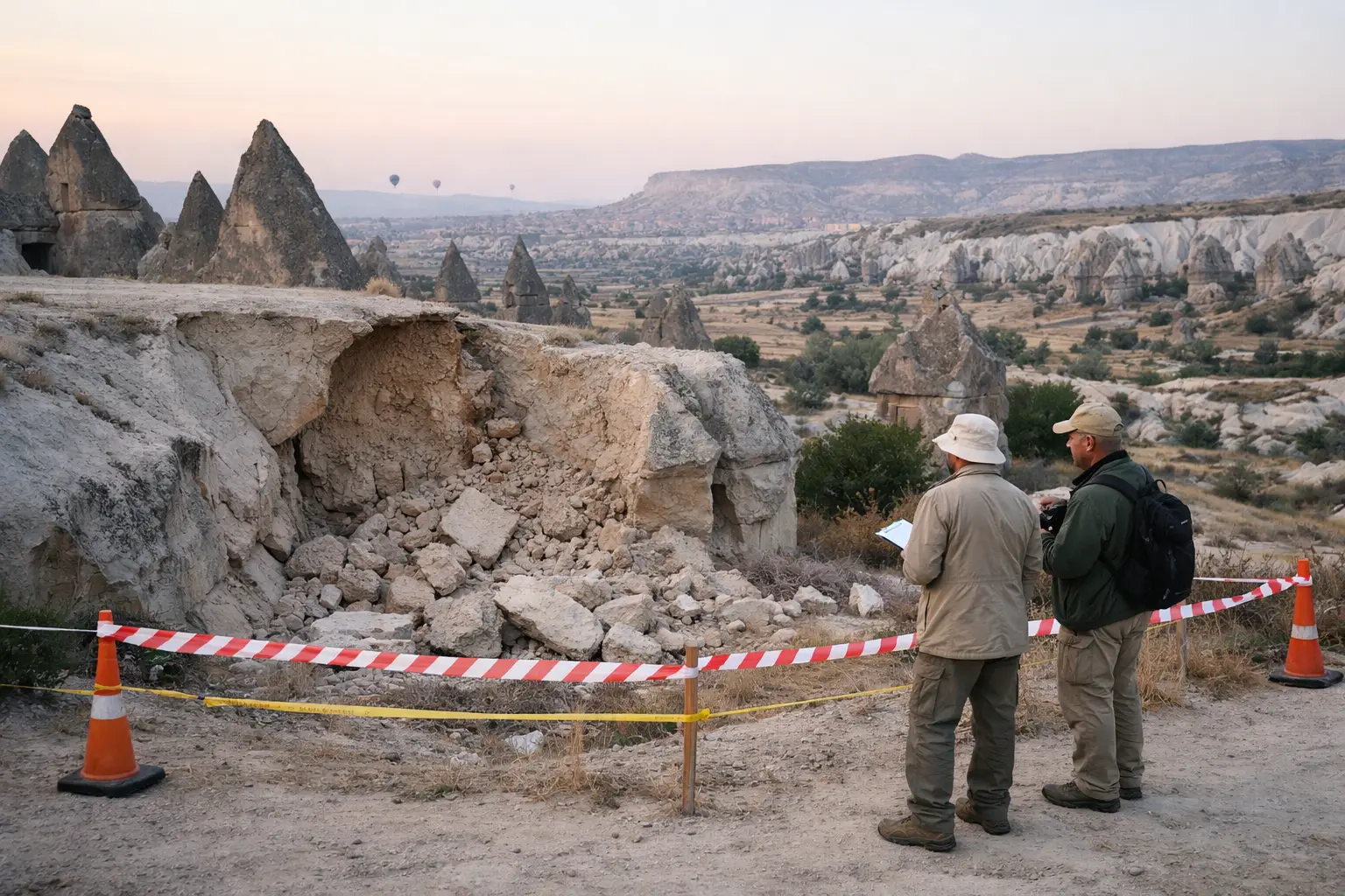 Cappadocia, il crollo che rivela la fragilità dei camini delle fate Cappadocia, il crollo che rivela la fragilità dei camini delle fate